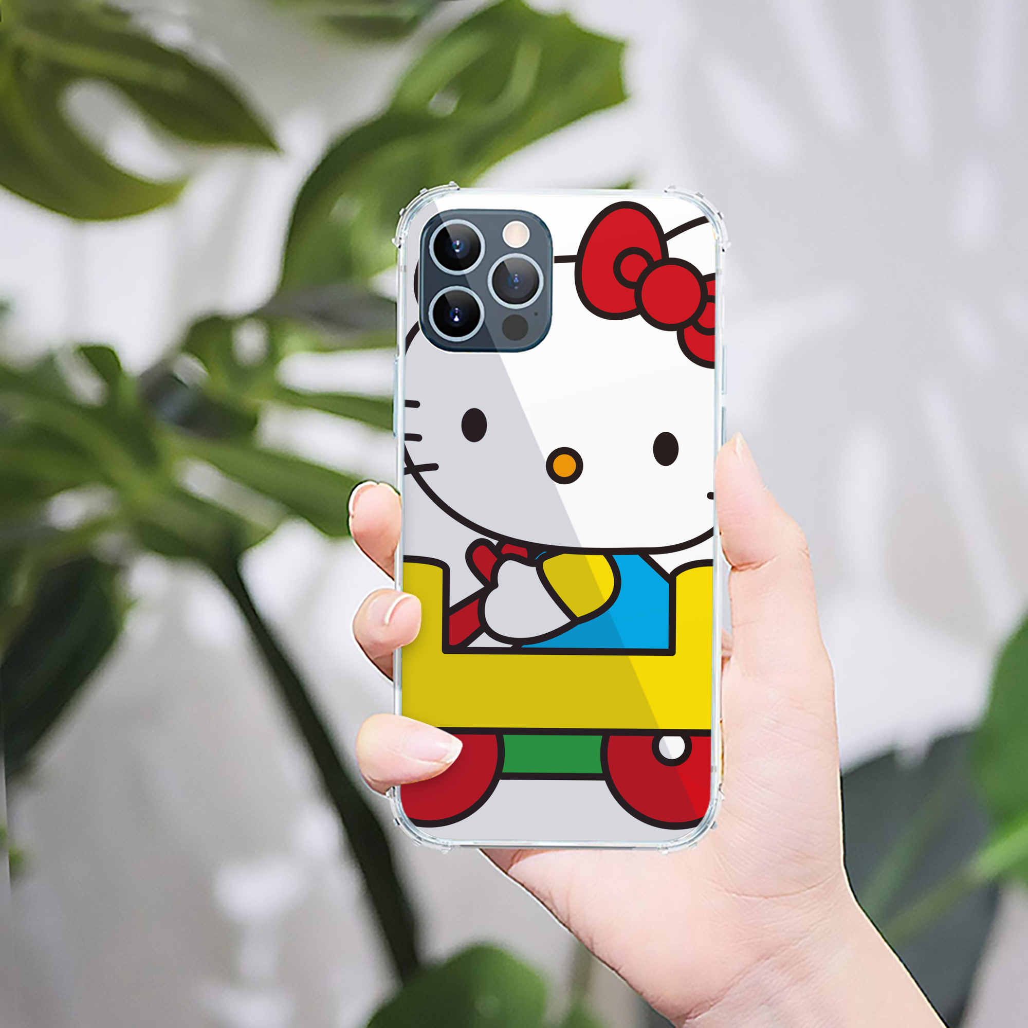 （画像用） Hello Kitty ハローキティ 【iPhone 12シリーズ対応】透明スマホケース（クリアソフトケース）